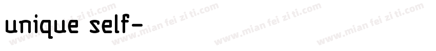 unique self字体转换